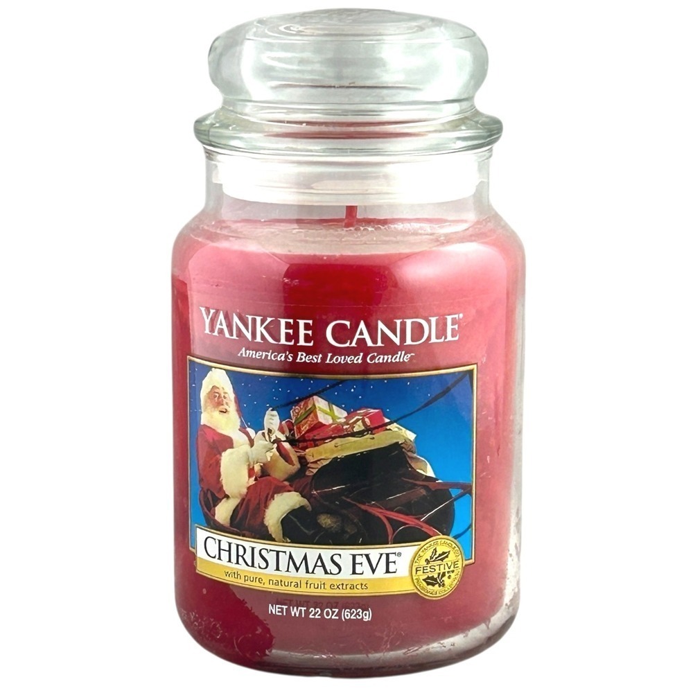 Yankee Candle Christmas Eve Red Jar Candle 22oz Large Festive Santa Sleigh Scent
